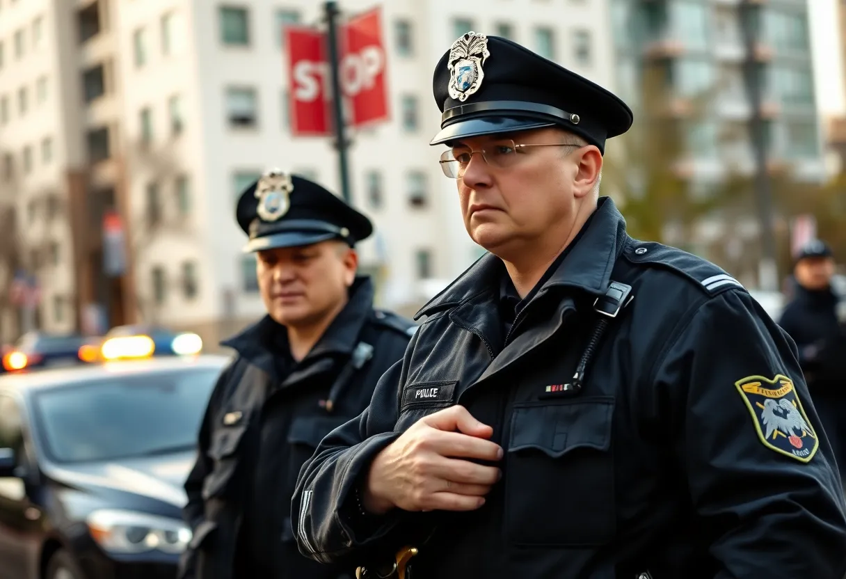 Police officers responding to an emergency situation
