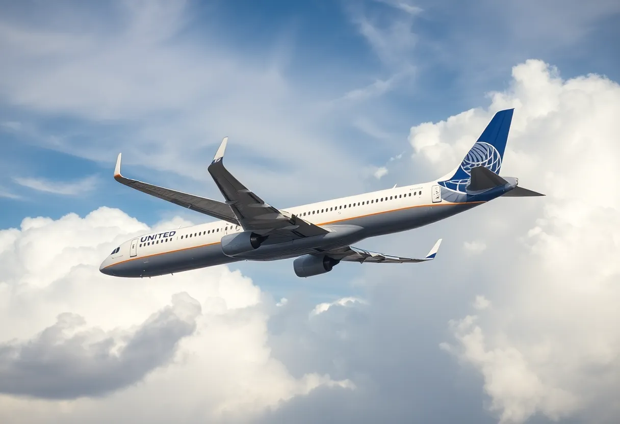 United Express flight facing severe turbulence in the sky
