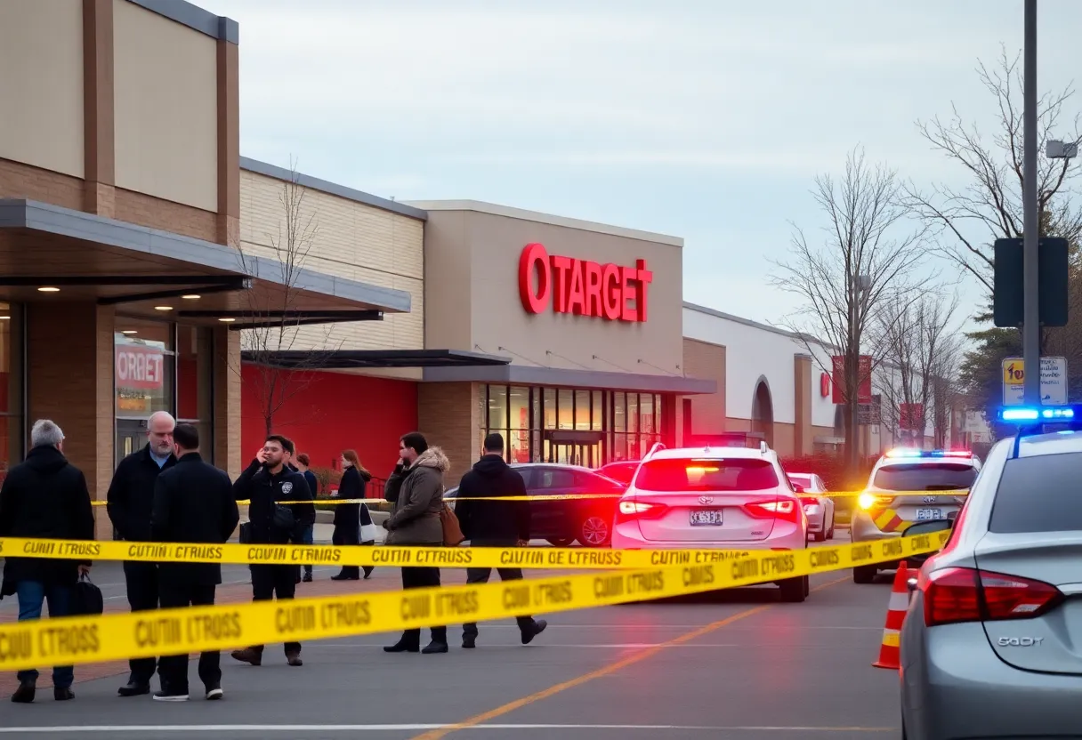 Police activity outside Target store in Austin after shooting