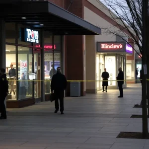Police presence at a shooting scene outside Target in Austin