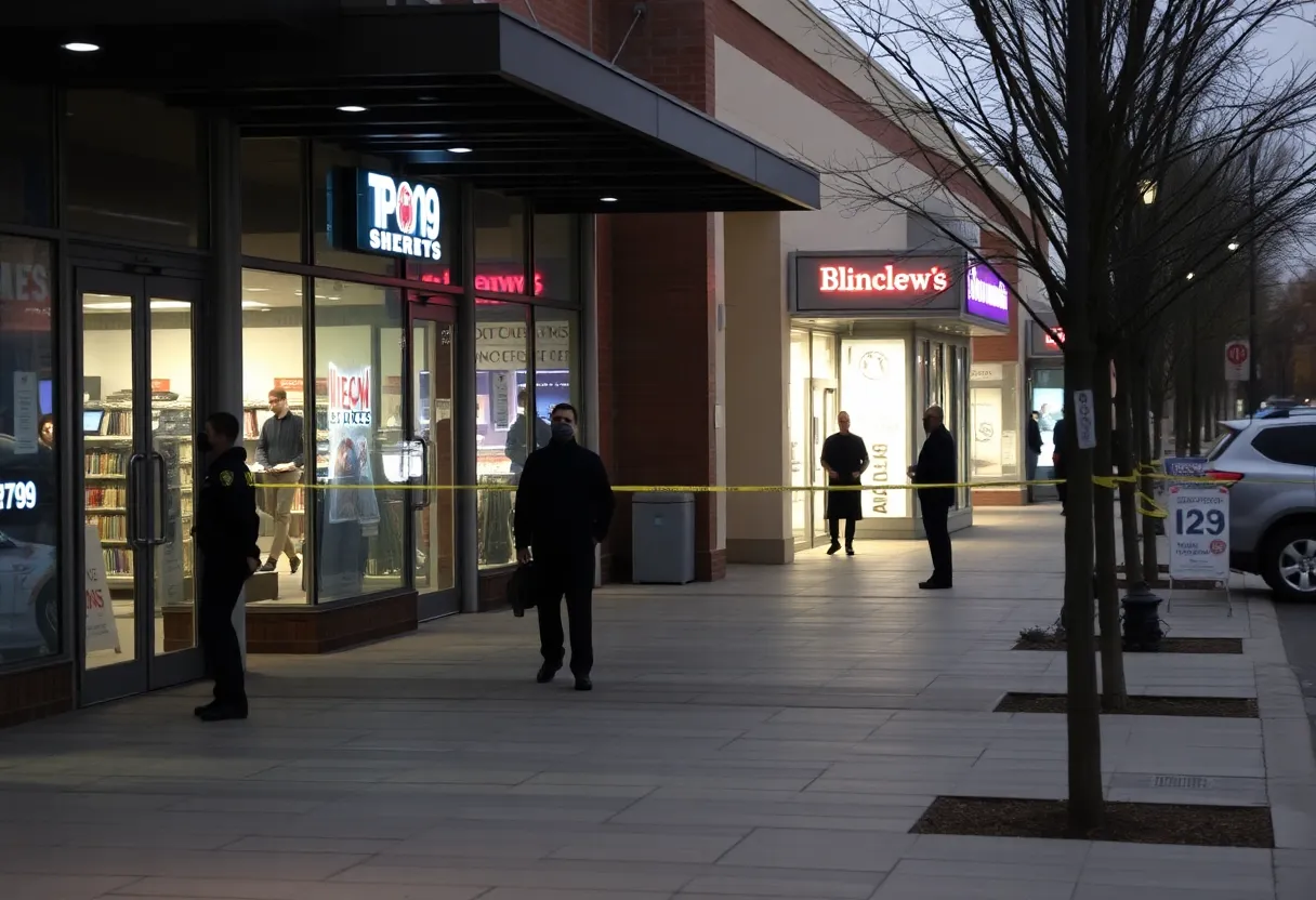 Police presence at a shooting scene outside Target in Austin