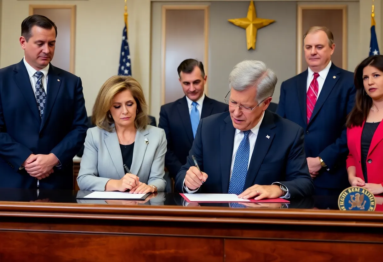 Legislature signing ceremony at Texas Capitol