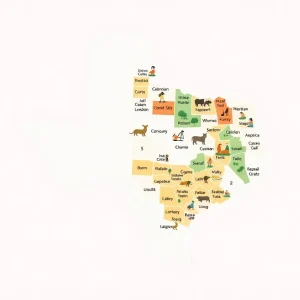 Map of Texas showing congressional districts