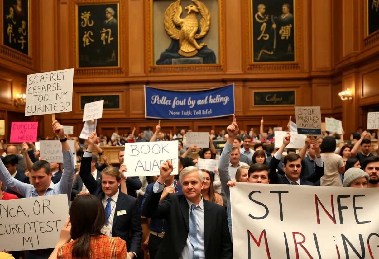 Texas Democrats protesting in legislative chamber