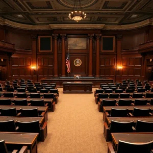 Empty Texas House chamber representing quorum crisis