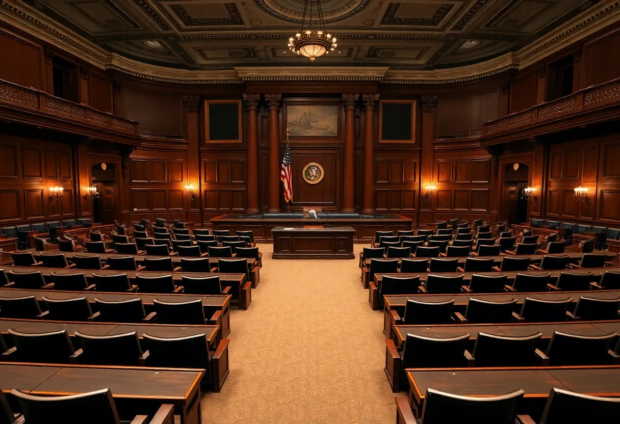 Empty Texas House chamber representing quorum crisis