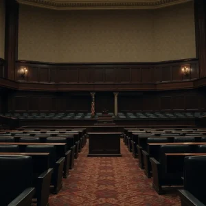 Empty seats in the Texas Legislature