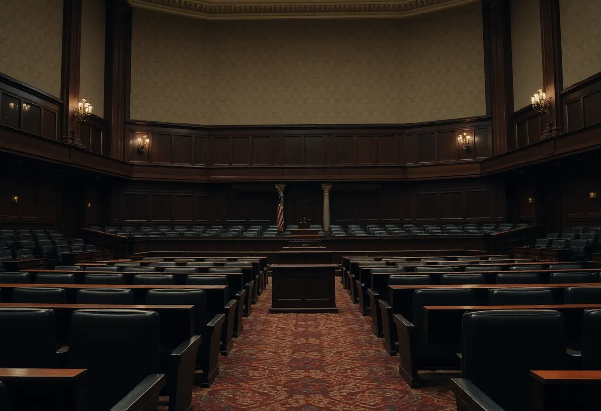 Empty seats in the Texas Legislature