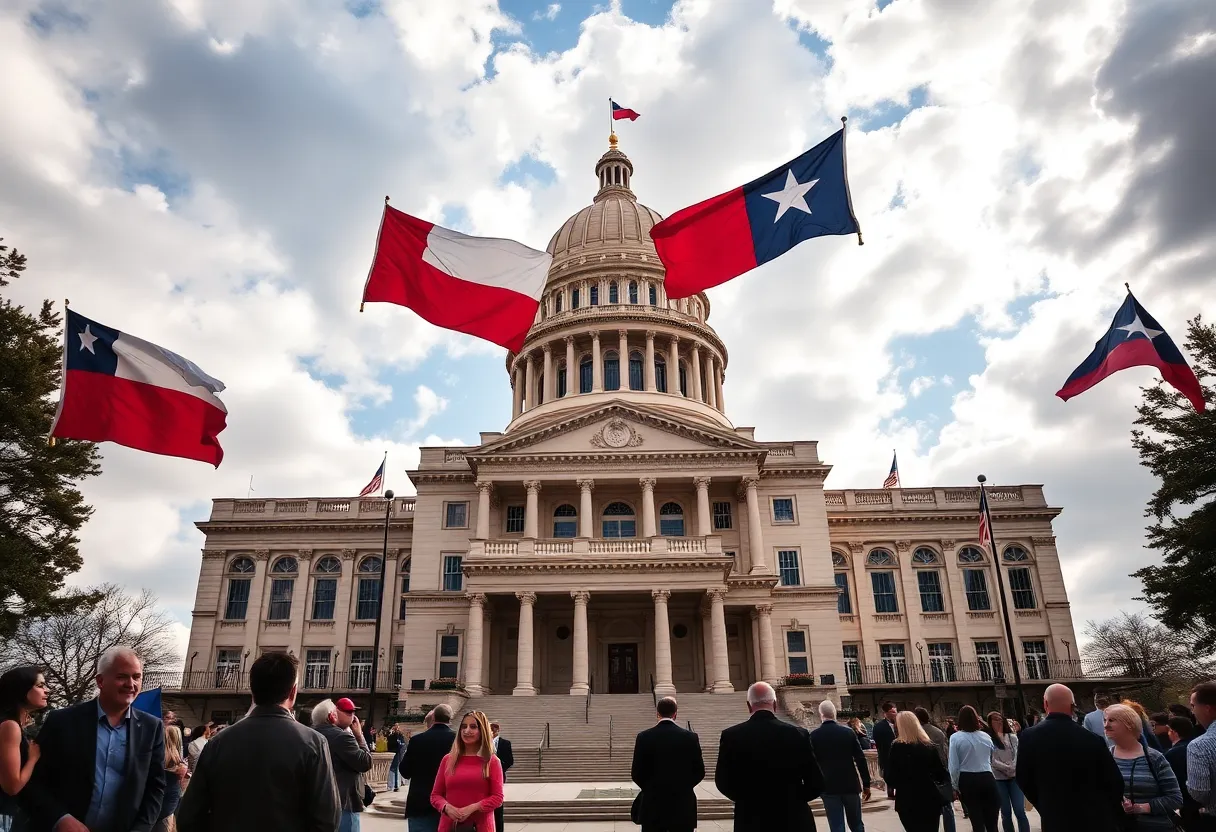 Texas State Capitol during a legislative session