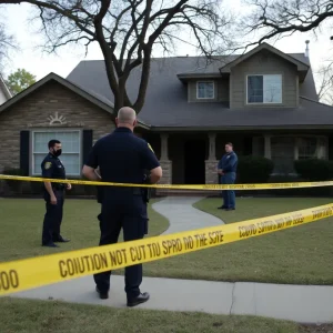 Police investigating a residential scene in South Austin, Texas.