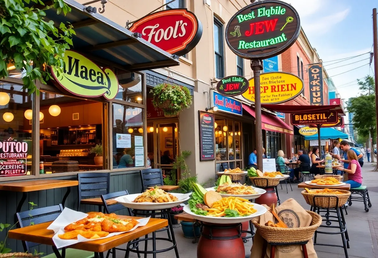 A collage of top restaurants in Austin showcasing diverse cuisines