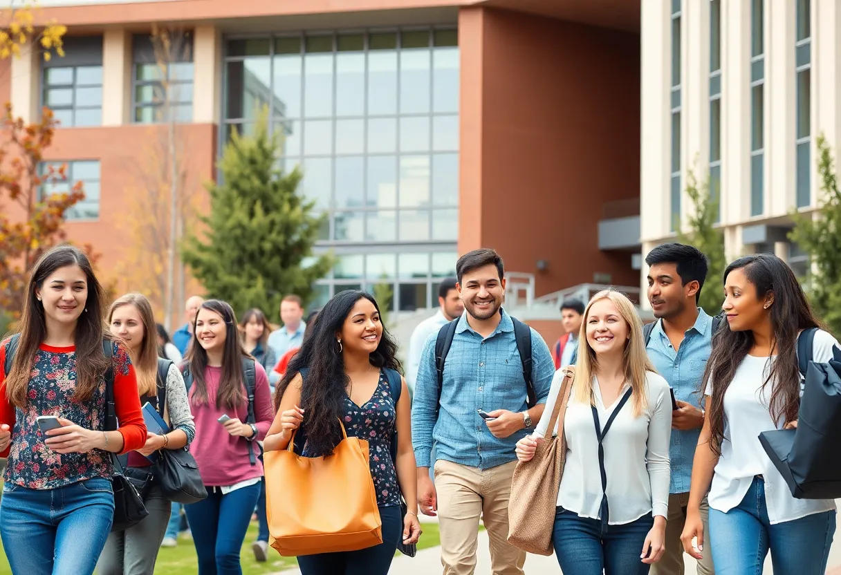 Students and faculty at the University of Texas campus