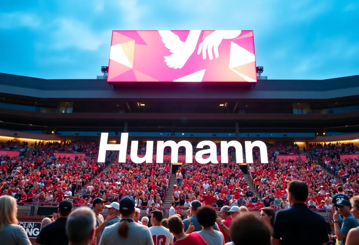 Humann logo at University of Texas sports venue