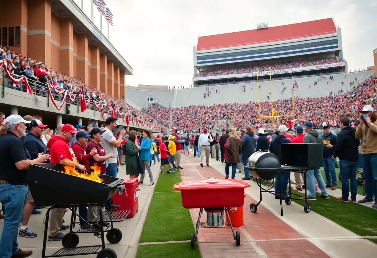 Vibrant college football game atmosphere in Austin