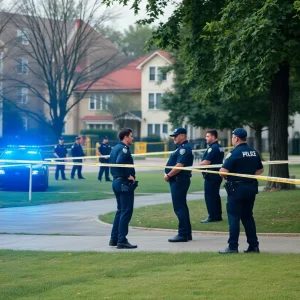 Police responding to a shooting incident in Austin park area.