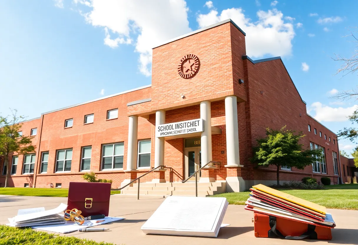 A school building in Austin representing educational accountability.