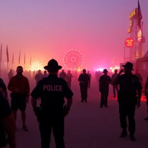 Police investigation at Burning Man festival
