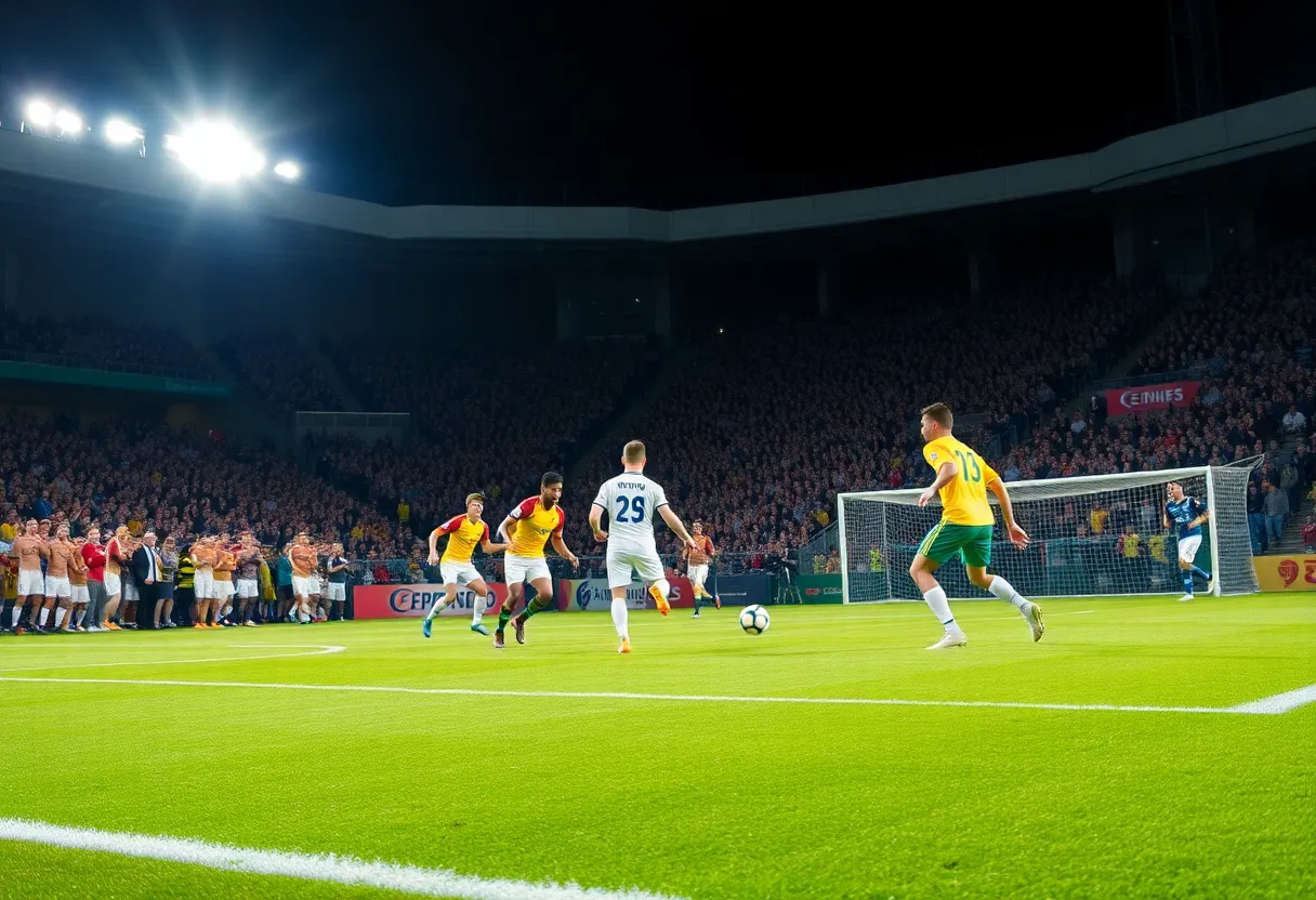 Players in action during a Central Texas high school football game
