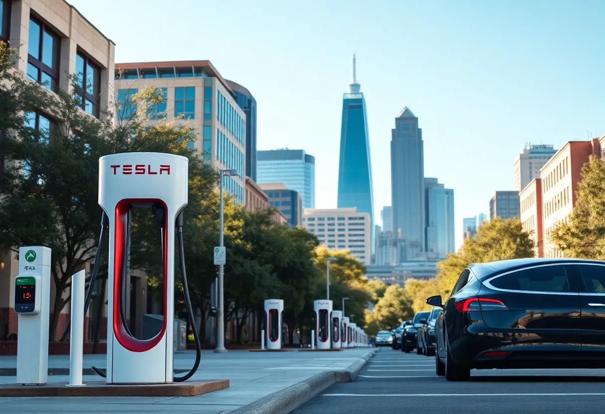 Electric vehicle charging stations in Austin