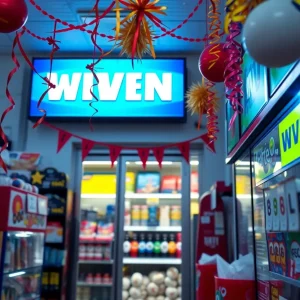 Celebration at a convenience store in Fredericksburg for Powerball win