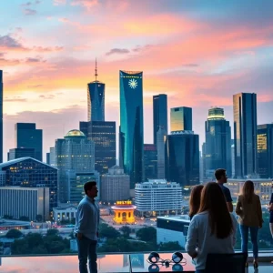 Houston Skyline and Workplace Environment