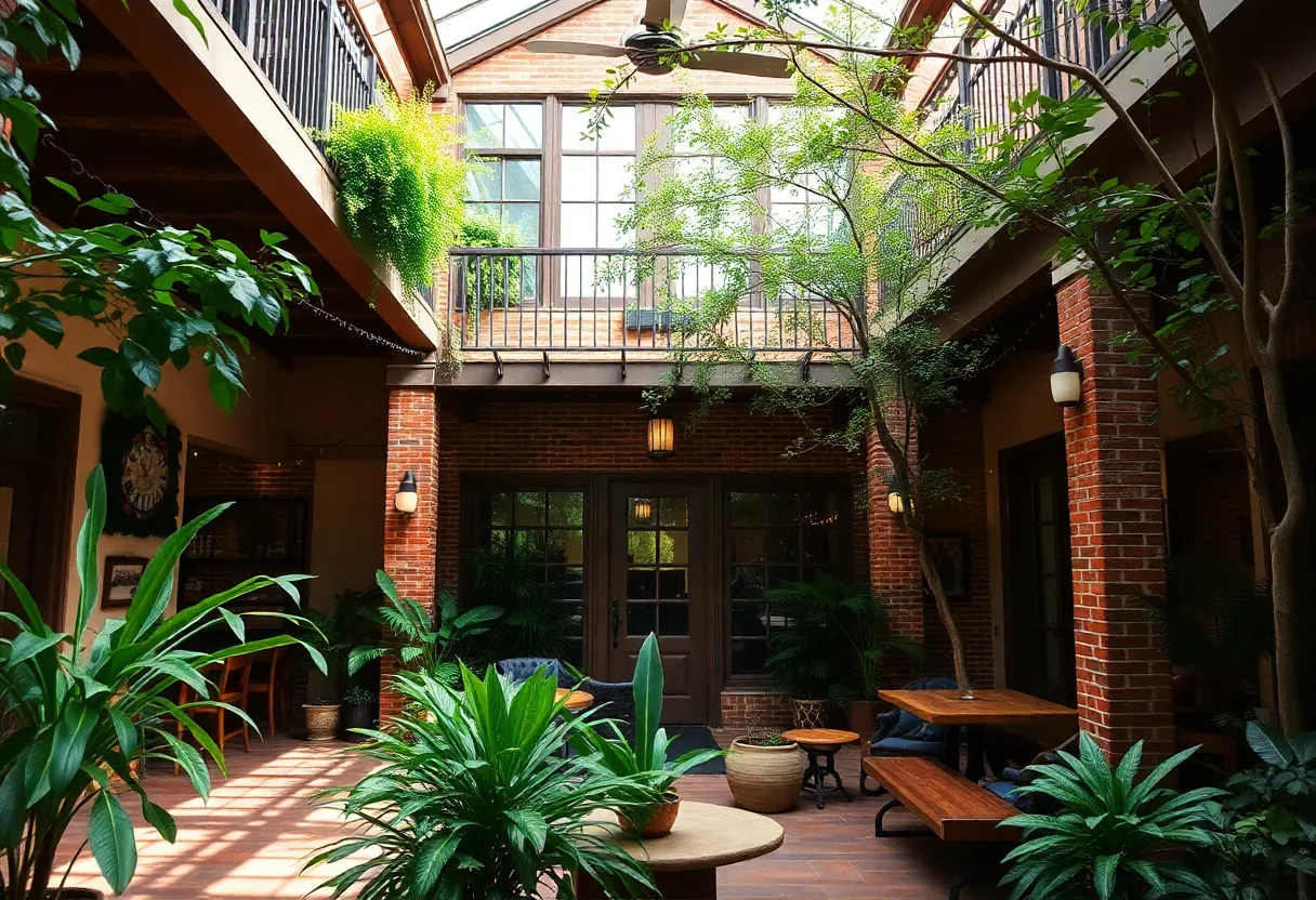 A serene community gathering space in Austin, representing legacy and family.