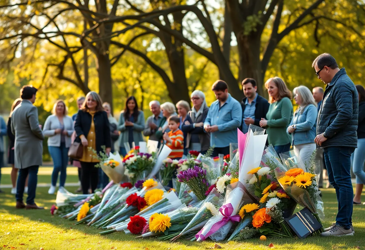 Community memorial for a pediatrician