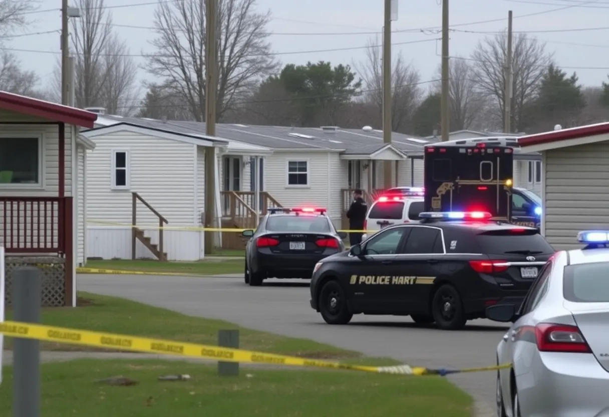 Police investigating a homicide at a mobile home park in Austin