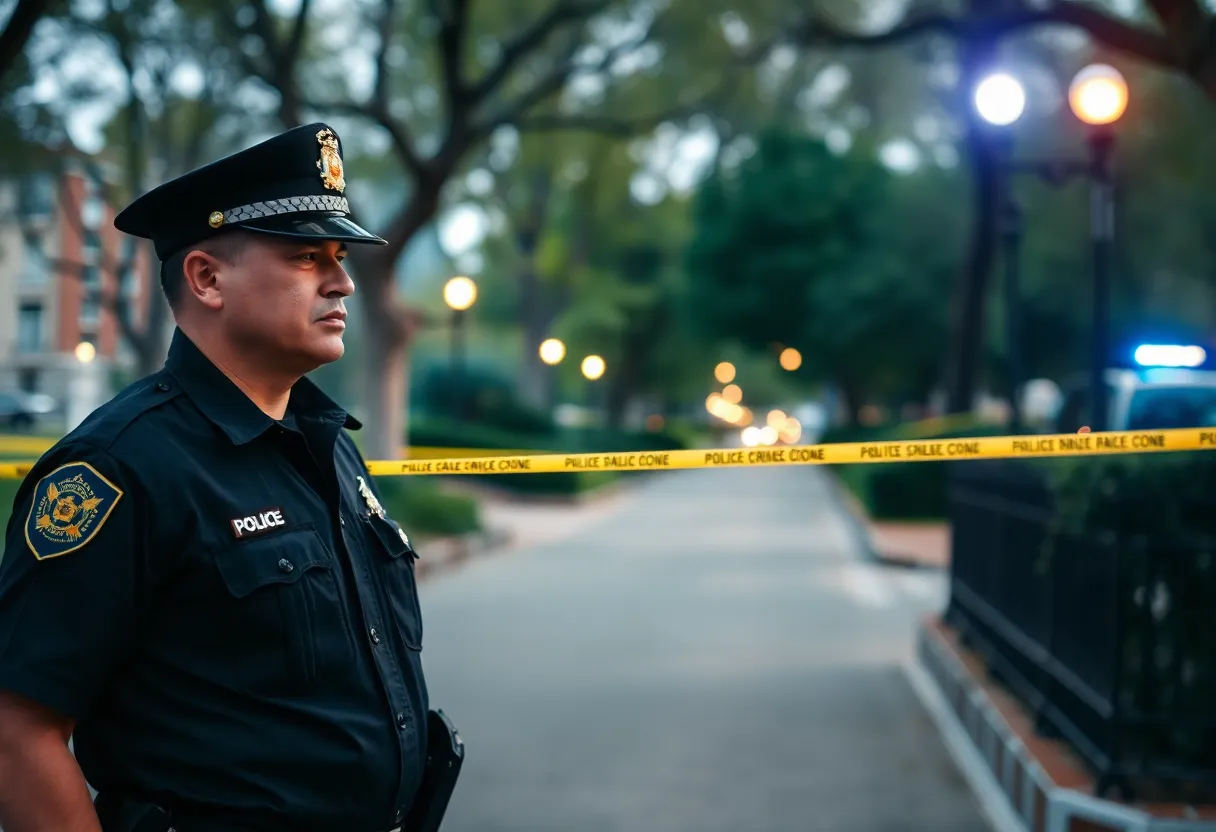Police presence at a crime scene near Zilker Park