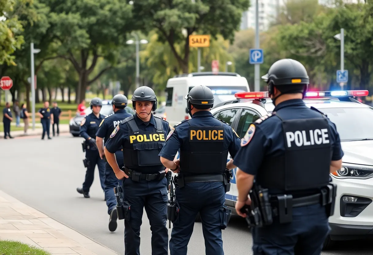 Emergency police response at Zilker Park