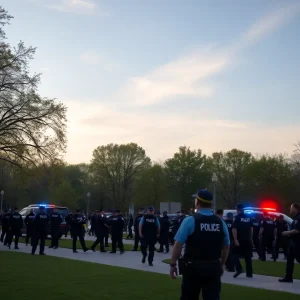 Police responding to a shooting incident at Zilker Park