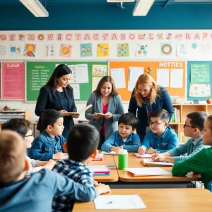 Students learning in a classroom at Southgate Elementary School