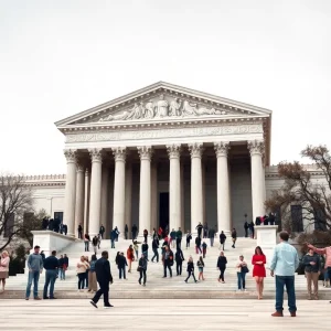 Supreme Court building symbolizing immigration and racial profiling changes.