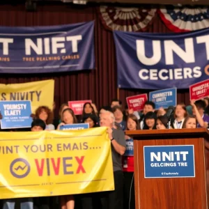 James Talarico at a campaign rally with supporters