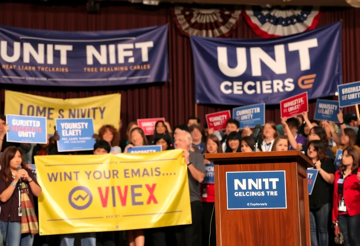 James Talarico at a campaign rally with supporters