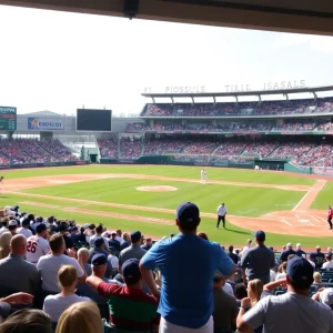 Celebration of the Texas baseball team's SEC victory