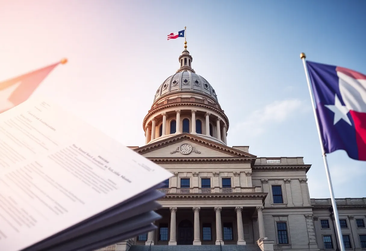 Texas Capitol building during a legislative session