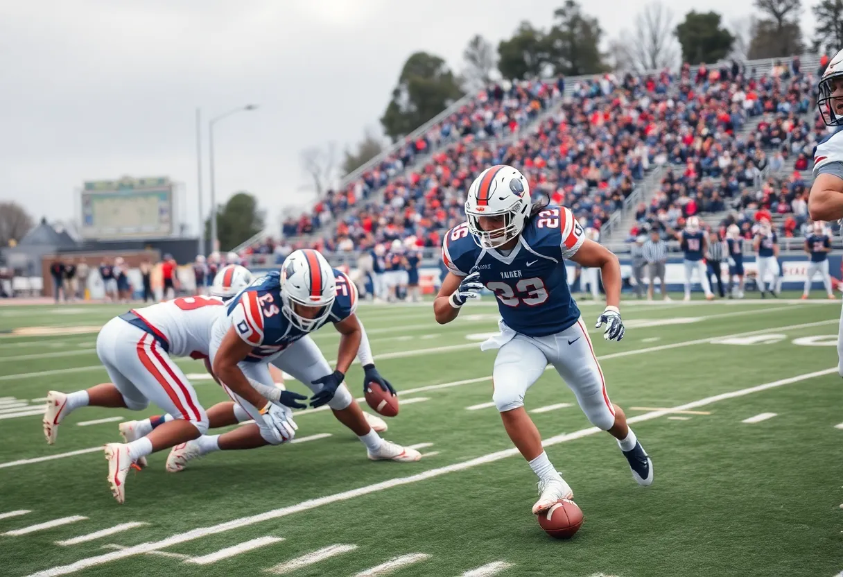 Texas Longhorns team during a football game