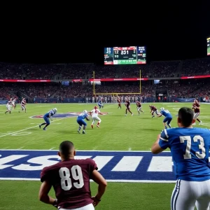Texas Longhorns football team playing a game