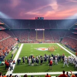 Football game between Texas Longhorns and San Jose State Spartans
