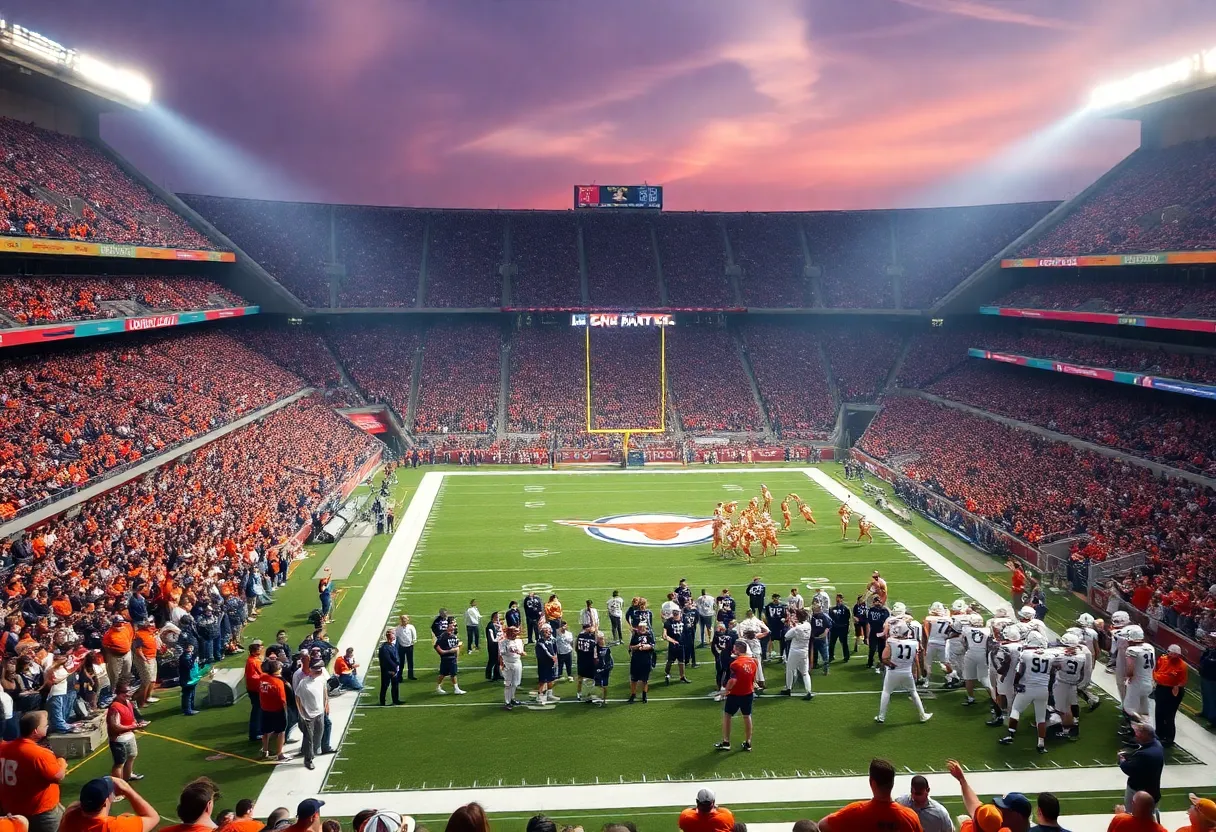 Football game between Texas Longhorns and San Jose State Spartans