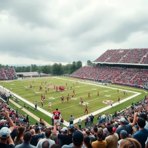 Texas Longhorns playing against UTEP Miners in a college football game