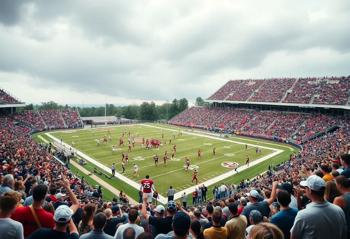 Texas Longhorns playing against UTEP Miners in a college football game
