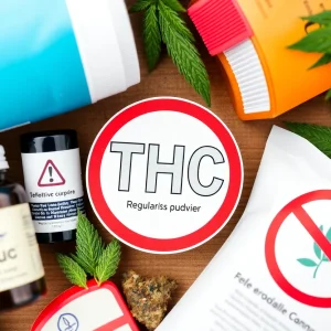 Graphic representing new THC regulations in Texas with age restrictions.