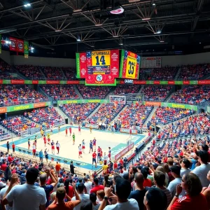 Crowd at the Texas volleyball match at Moody Center
