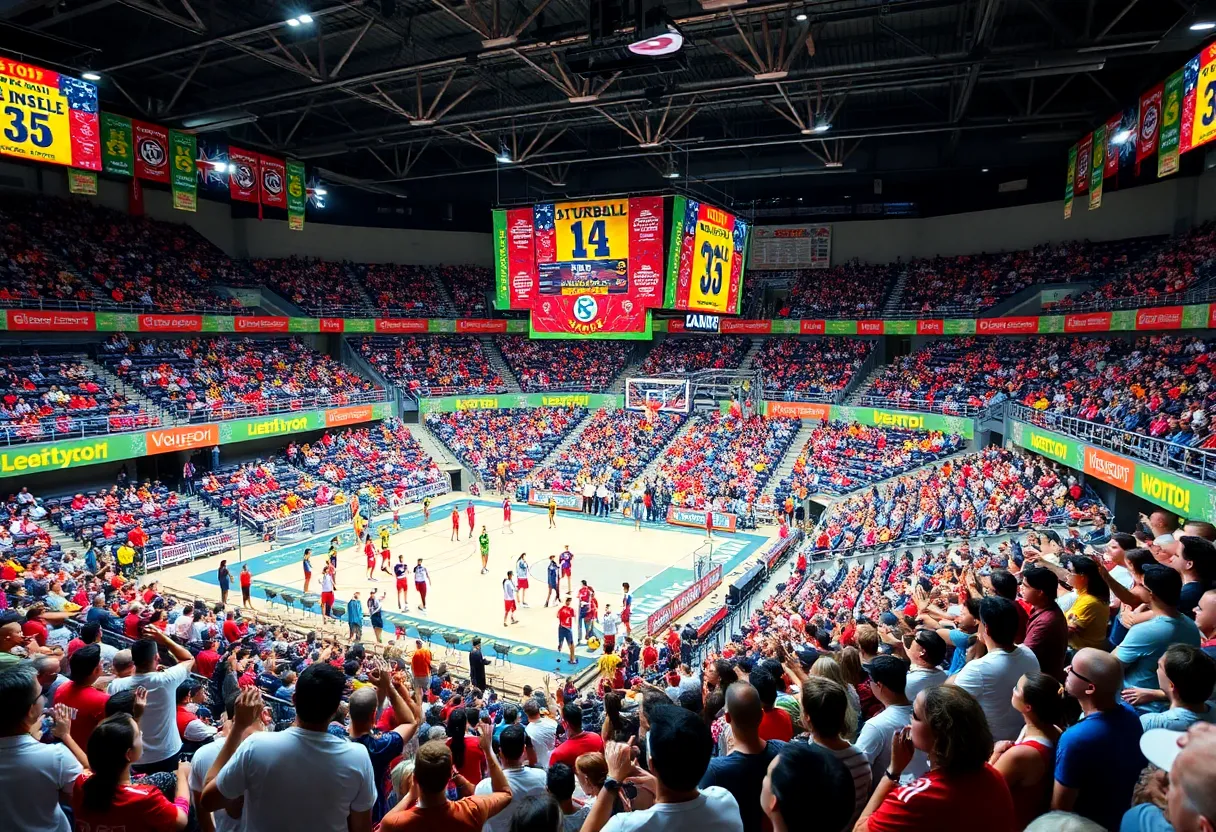 Crowd at the Texas volleyball match at Moody Center