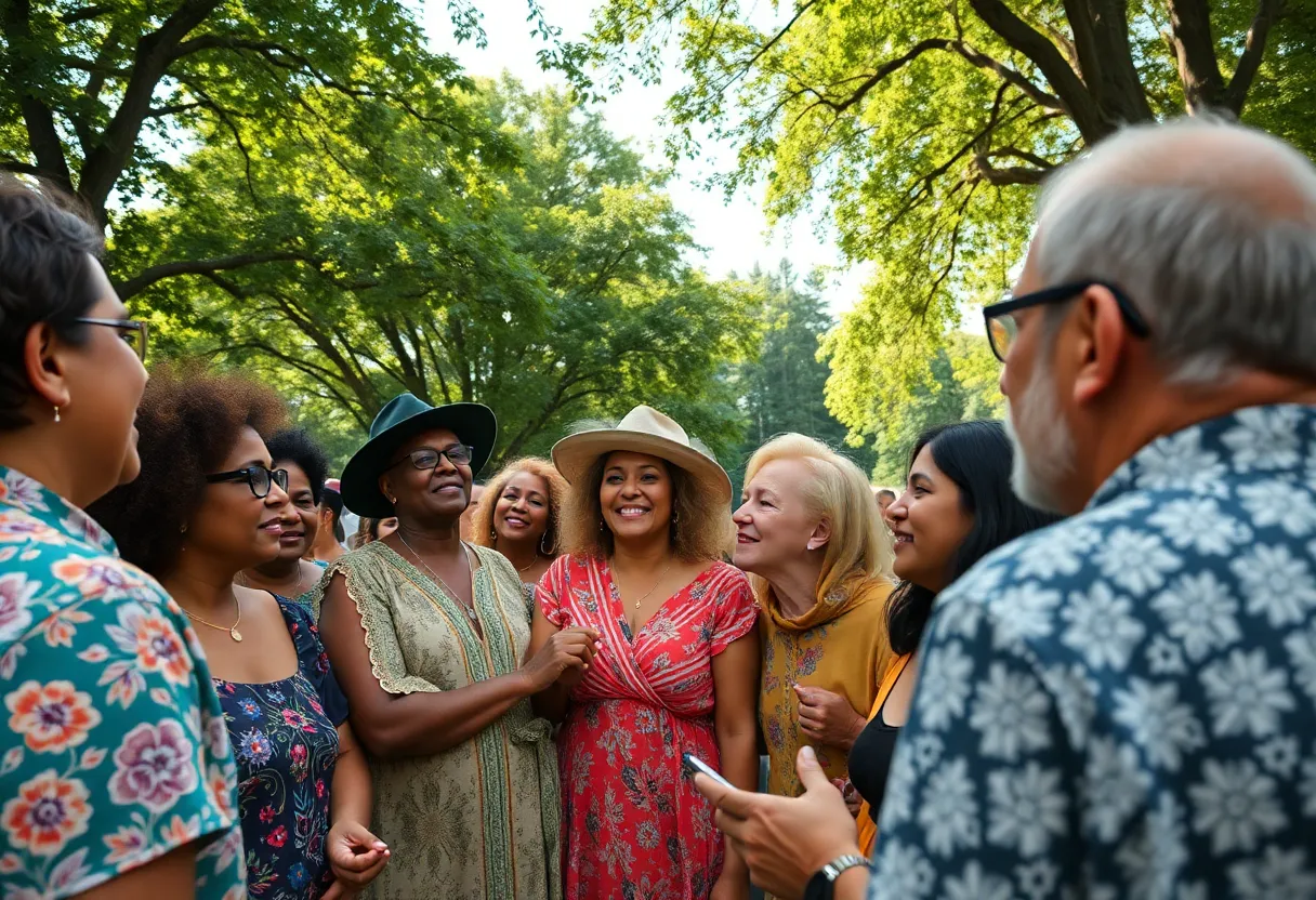 Community gathering celebrating the life of Timmy Billoups.