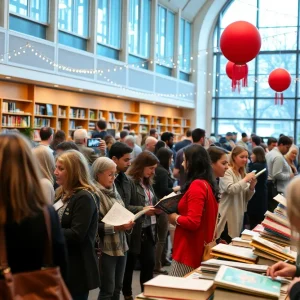 Celebration event at Austin Central Library for University of Texas Press 75th anniversary