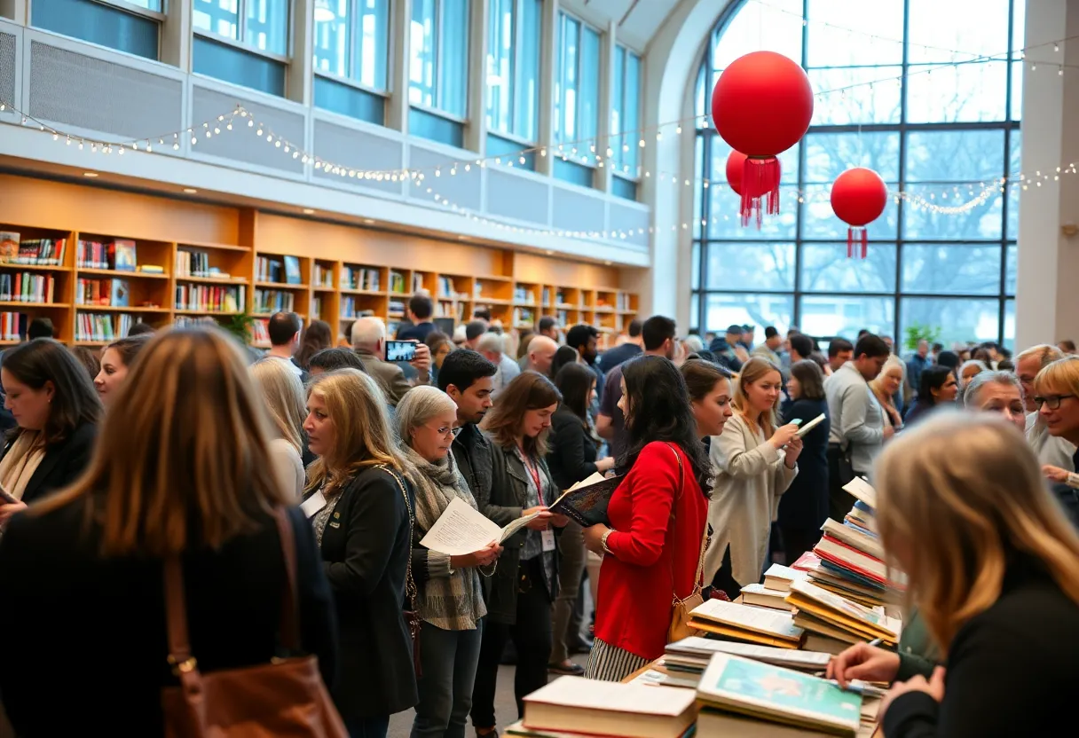 Celebration event at Austin Central Library for University of Texas Press 75th anniversary