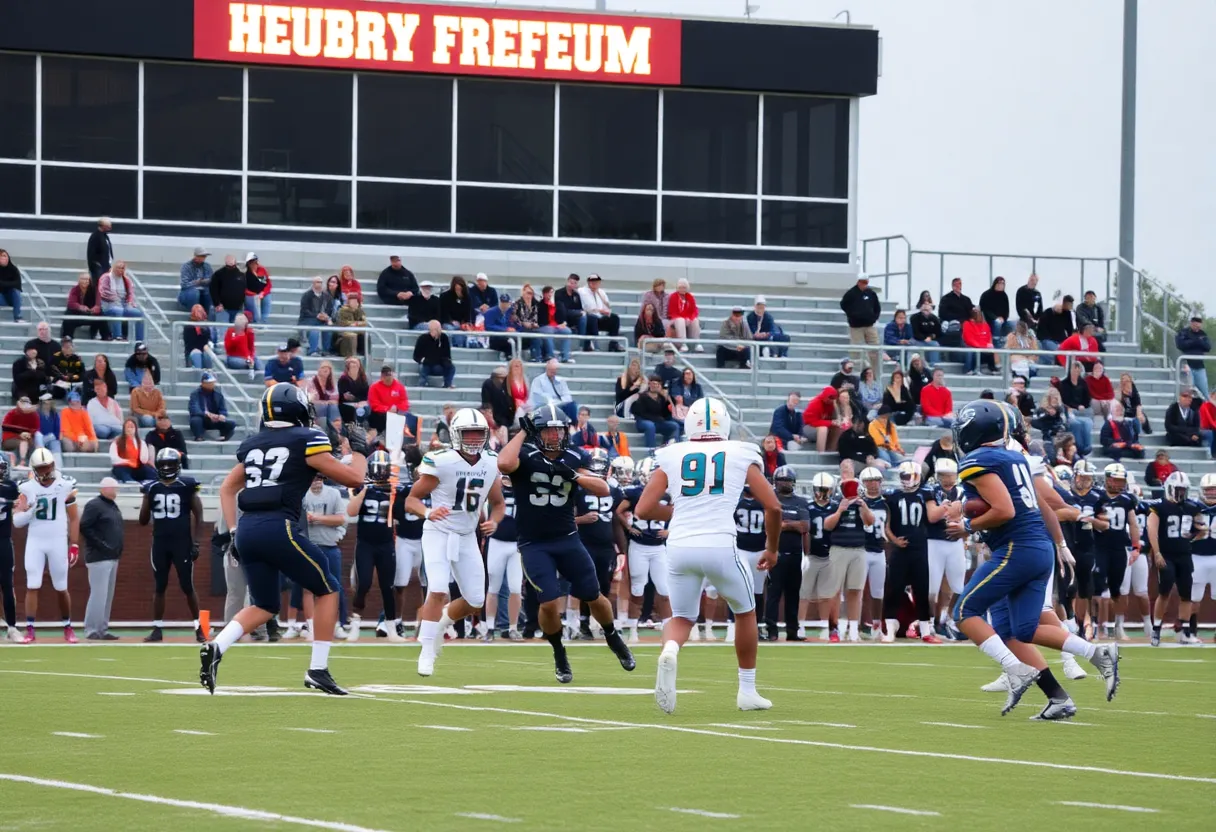 Action-packed high school football game between Vista Ridge and Round Rock